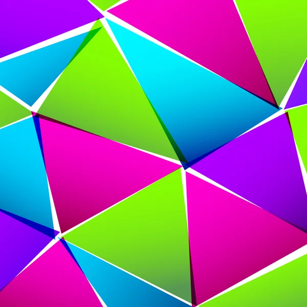 抽象的なカラフルな紙の三角形の背景 — ストックベクタ