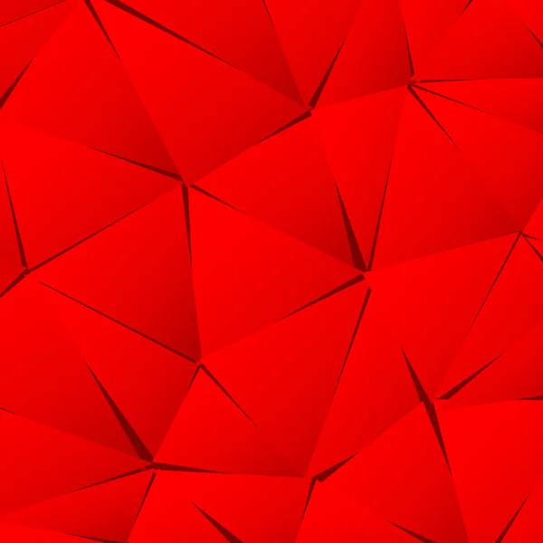 Abstract red paper triangle background — Stock Vector