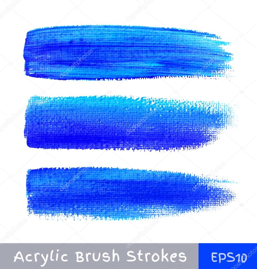 Colorful watercolor brush strokes on canvas