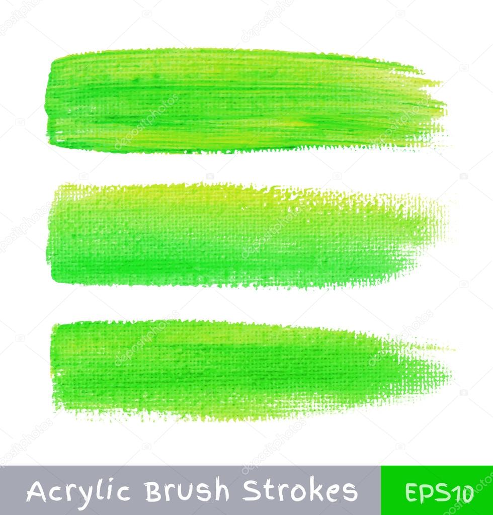 Colorful watercolor brush strokes on canvas