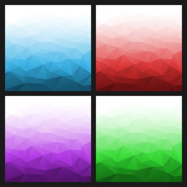 Set of Abstract Gradient Geometric Bright Backgrounds.