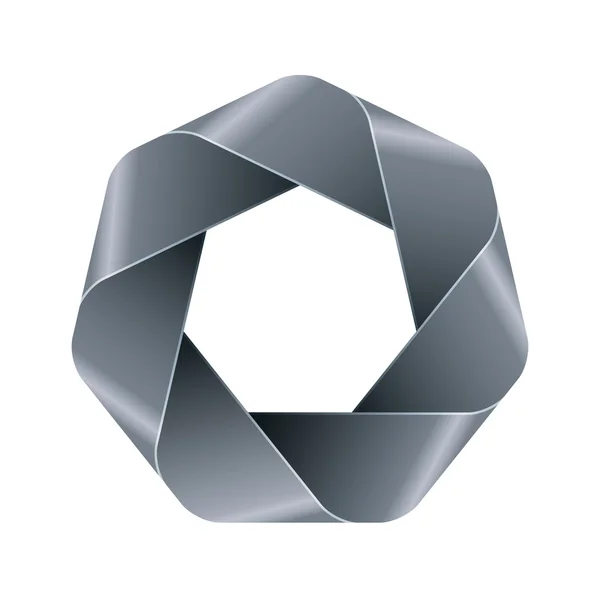 Abstract gray polygon icon. — Stock Vector