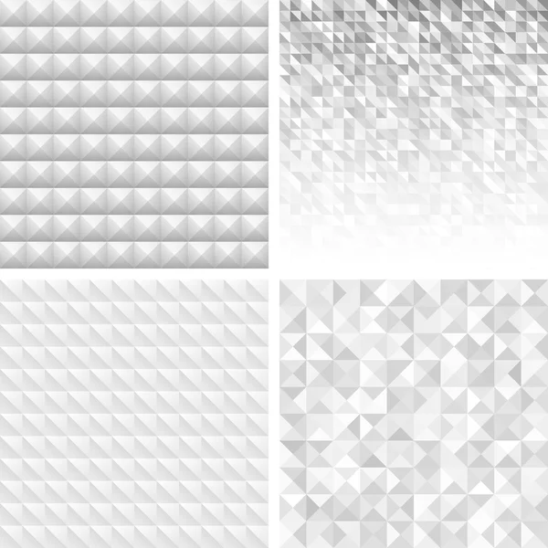 Set of Abstract Gray Geometric Backgrounds — Stock Vector