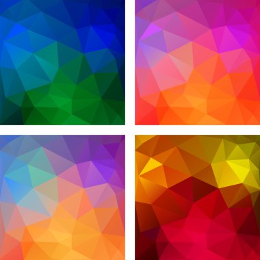 Renkli geometrik modern desenleri