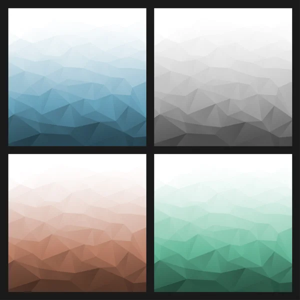 Reihe abstrakter, geometrischer Farbverläufe. — Stockvektor