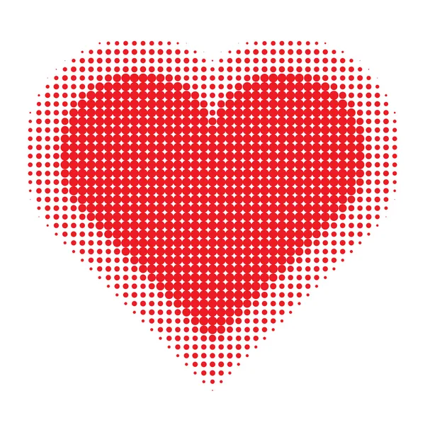 Valentine Heart Halftone — Stock Vector