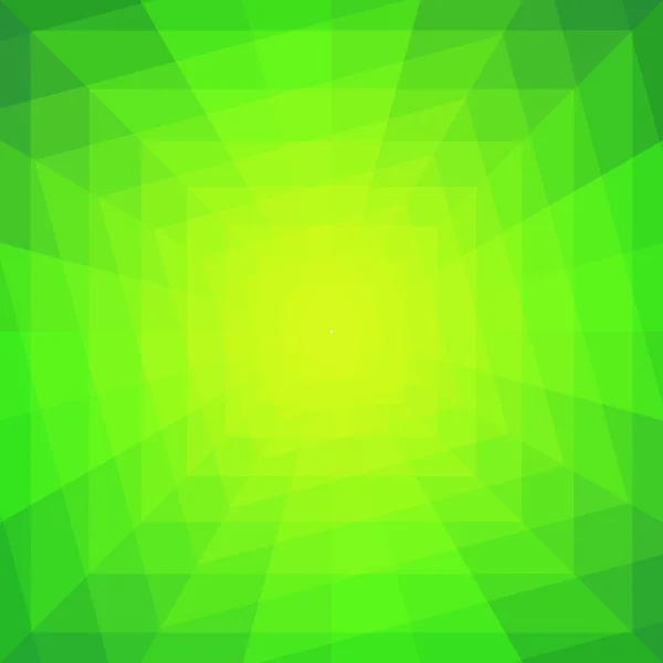 Pozadí abstraktní zelené geometrické tunel. — Stockový vektor