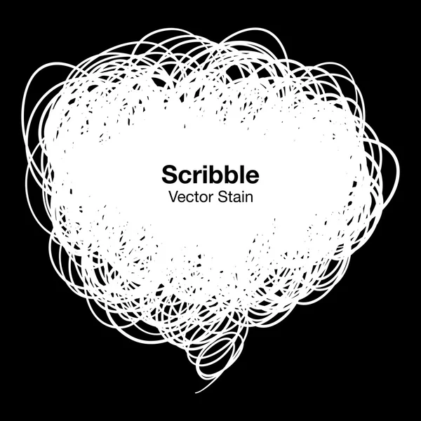 Scribble white bubble — Stock Vector