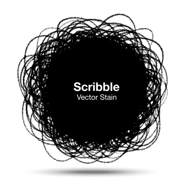 Disegnato a mano in matita Scribble Circle — Vettoriale Stock