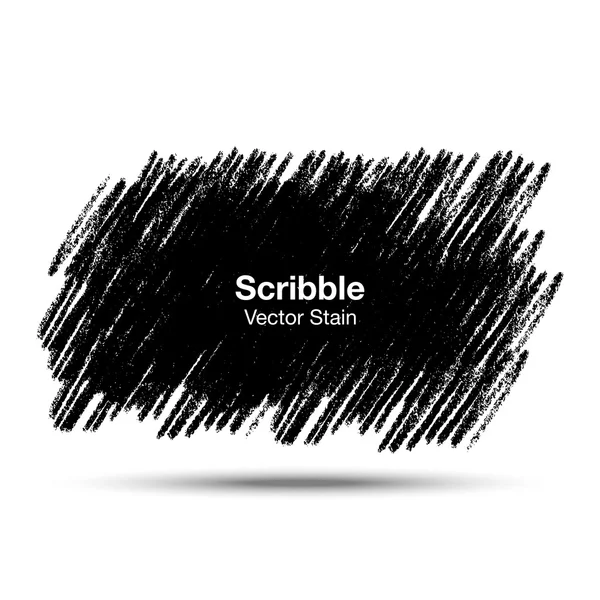 Tache de gribouillage Dessinée à la main au crayon — Image vectorielle