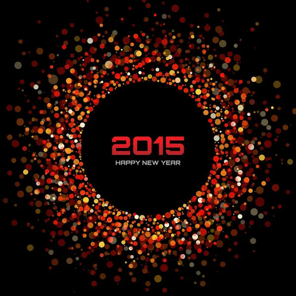 Tahun Baru Terang Merah 2015 Latar Belakang - Stok Vektor