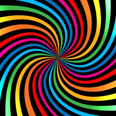 Colorful Bright Rainbow Spiral Background. clipart