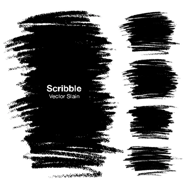 Scribble 污渍手中的铅笔绘一套 — 图库矢量图片