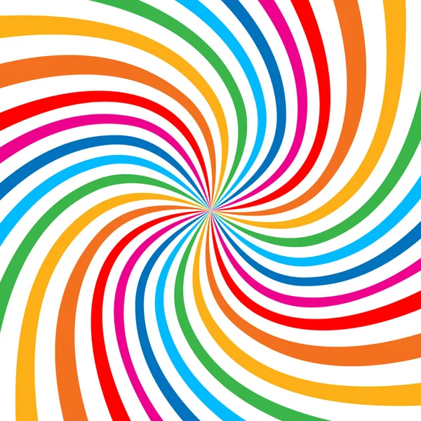 Colorful Bright Rainbow Spiral Background. — Stock Vector