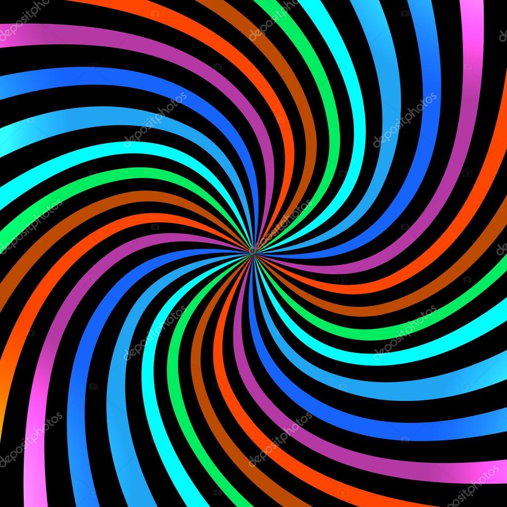 Colorful Bright Spiral background. Vector logo design element