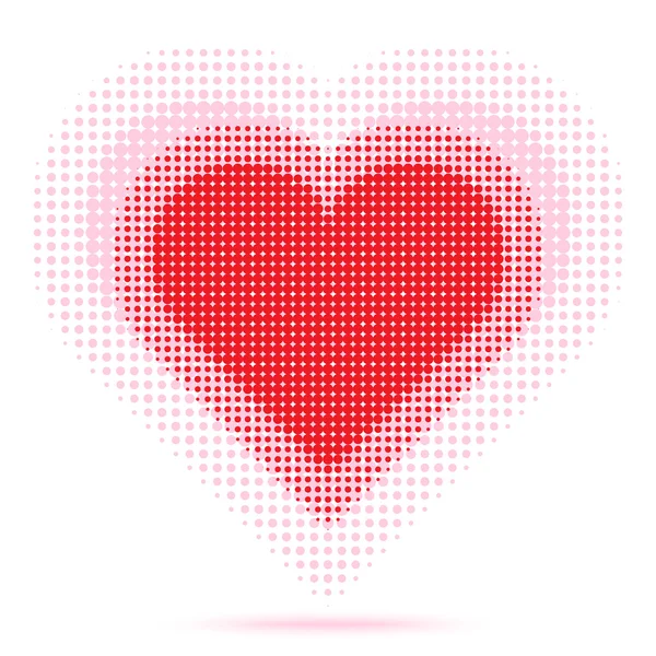 San Valentín Corazón Semitono — Archivo Imágenes Vectoriales