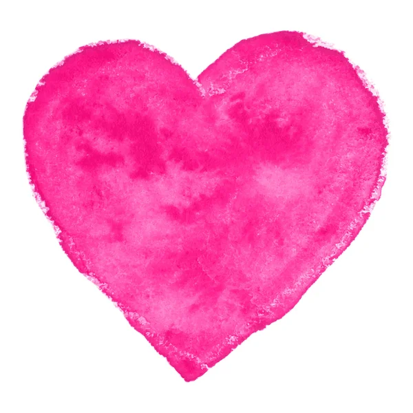 Aquarelle coeur rose — Image vectorielle