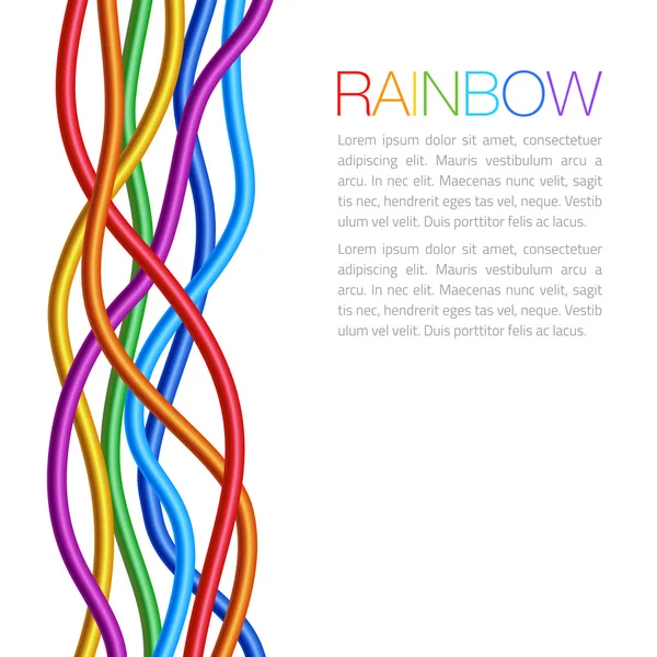 Rainbow Twisted heldere levendige Wares — Stockvector