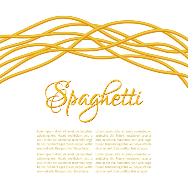 Realistické zkroucené špagety těstoviny — Stockový vektor