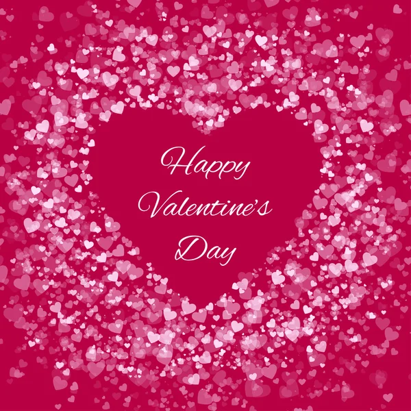 Cadre de nombreux cœurs - Saint Valentin — Image vectorielle