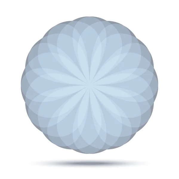 Circulaire blauw - grijs Logo embleem ontwerpelement, cosmetica, zeep, shampoo, parfum, geneeskunde, label achtergrond — Stockvector