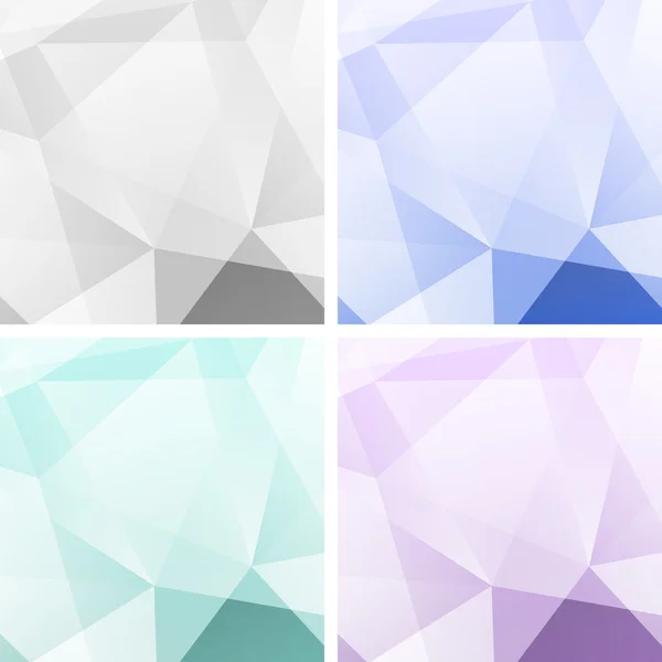 Conjunto de fondos geométricos abstractos de colores claros — Vector de stock