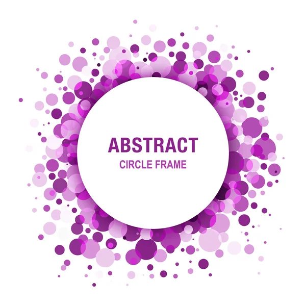 Purple - Violet Abstract Circle Frame Design Element — Stock Vector