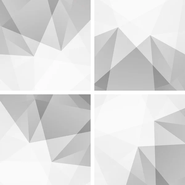 Ensemble de fonds géométriques abstraits gris clair — Image vectorielle