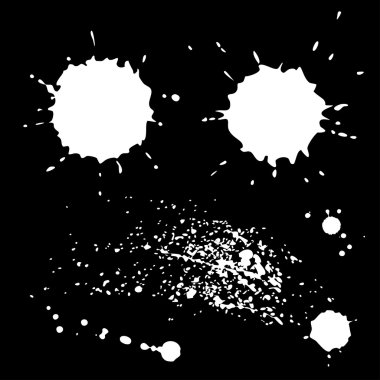 Beyaz elle çizilmiş Grunge öğeleri kümesi