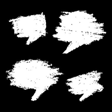 Beyaz elle çizilmiş Grunge kabarcıklar kümesi