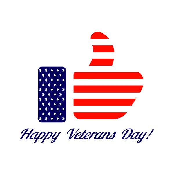 Veteranen Tag Flagge Design Logo Emblem auf weißem Hintergrund. — Stockvektor