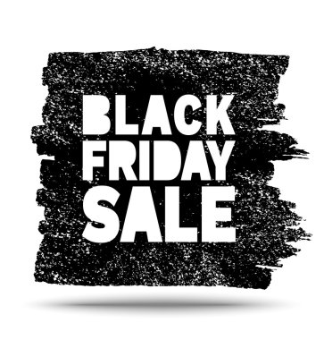 Siyah Cuma satış elle çizilmiş grunge leke