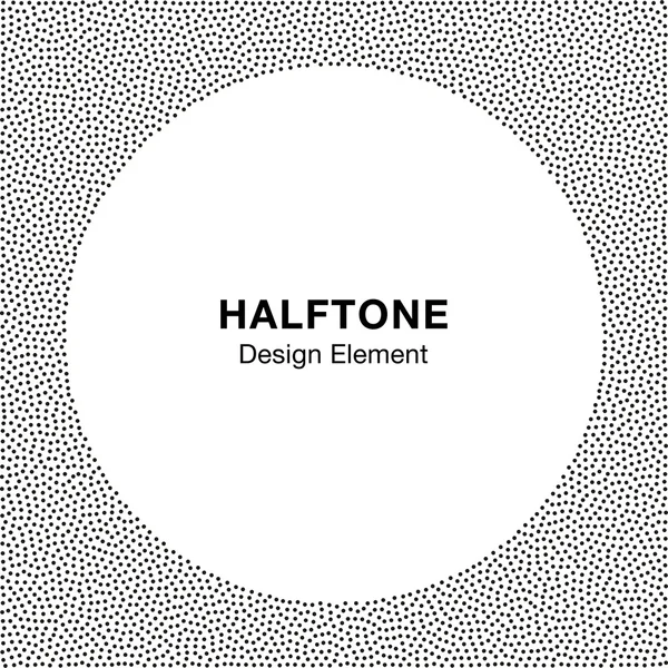 Abstract Halftone Dots Frame. Circle  Background. — Stock Vector