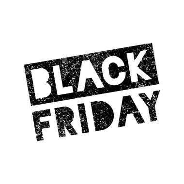 Beyaz arka plan üzerine siyah Cuma satış karalama grunge damga.