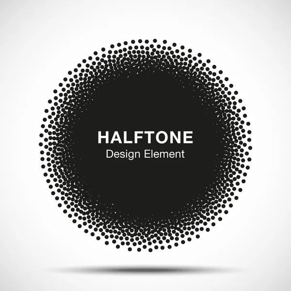 Abstract Halftone Dots Circle. — Stock Vector