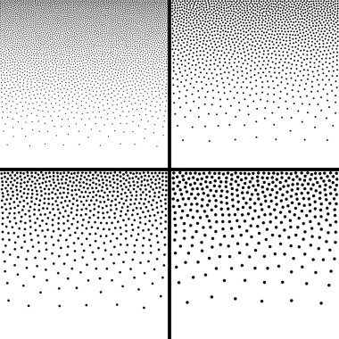 Soyut degrade yarı ton nokta arka planlar kümesi