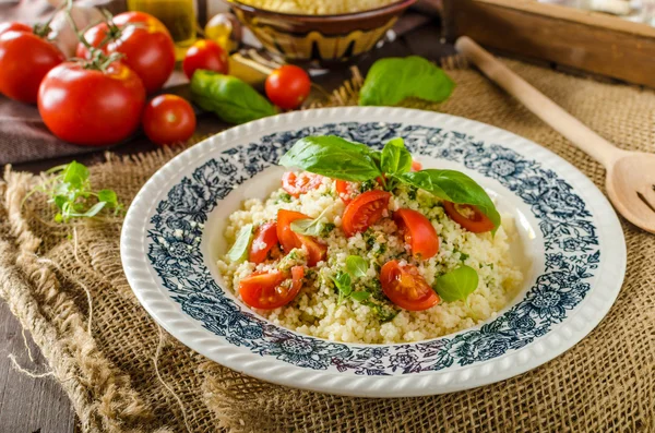 Couscous com pesto — Fotografia de Stock