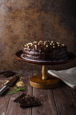 Çikolatalı kek üç katmanları