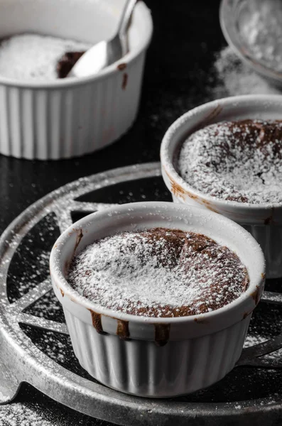 Heerlijke chocolade soufflé — Stockfoto