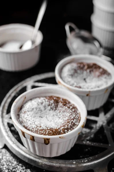 Chocolate souffle delicious — Stock Photo, Image