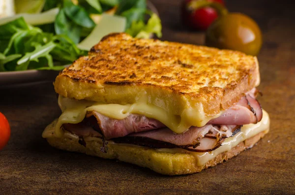 French cheese meat toast — Stock Photo, Image