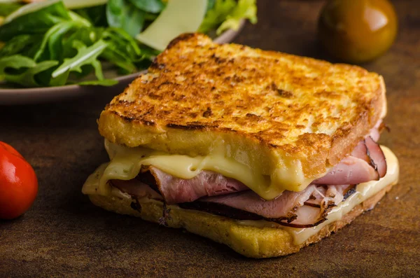 French cheese meat toast — Stock Photo, Image