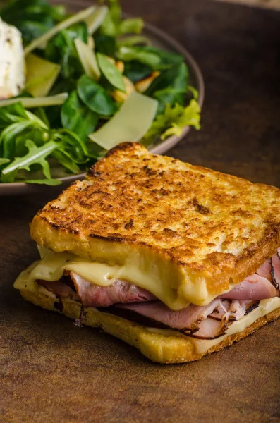 French cheese meat toast — Stock Photo, Image