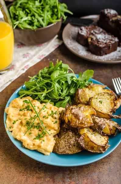 Krokante Smashed aardappelen — Stockfoto