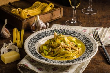 Tagliatelle mantarlı tavuk köri