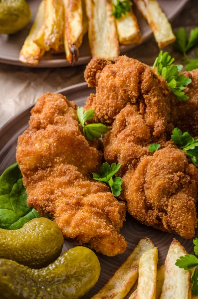 Wiener schnitzel oorspronkelijke — Stockfoto