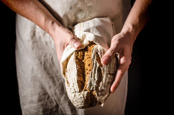 自制的面包质朴拓荒者 — 图库照片