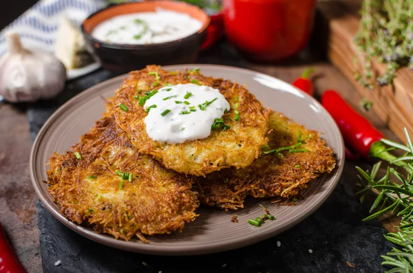 Panquecas de batata frita — Fotografia de Stock