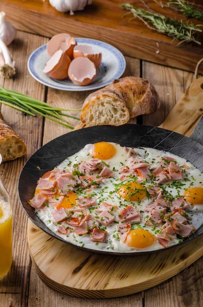Jambon ve yumurta omlet — Stok fotoğraf