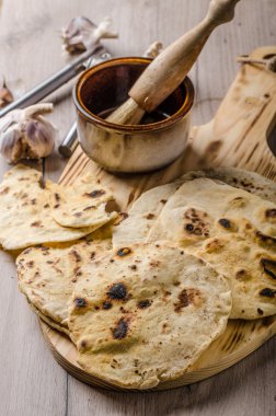 Ev yapımı Hint naan ekmek